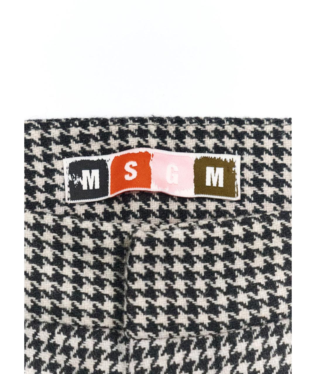 MSGM Мульти шерстяные прямые брюки, фото 3
