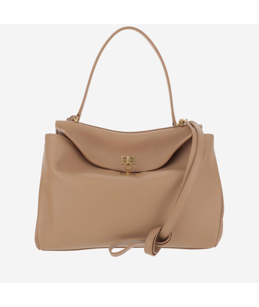 BALENCIAGA Бежевая кожаная сумка тоут, фото 2