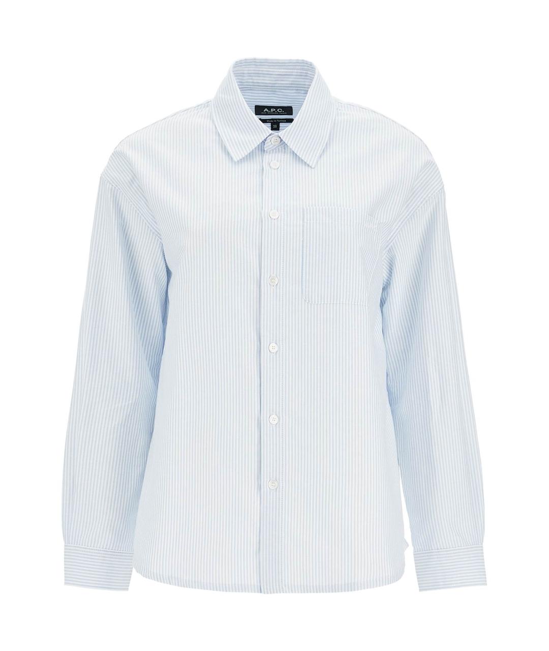 A.P.C. Голубая хлопковая рубашка, фото 1