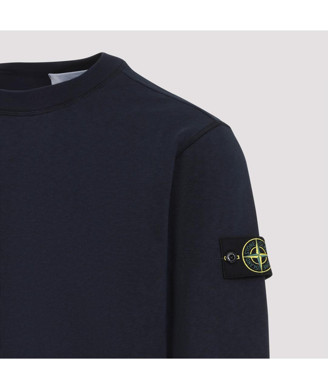 STONE ISLAND Синий хлопковый джемпер / свитер, фото 4