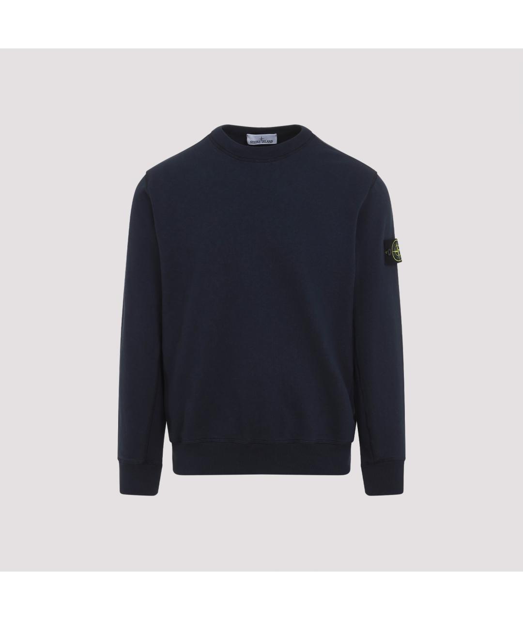 STONE ISLAND Синий хлопковый джемпер / свитер, фото 2