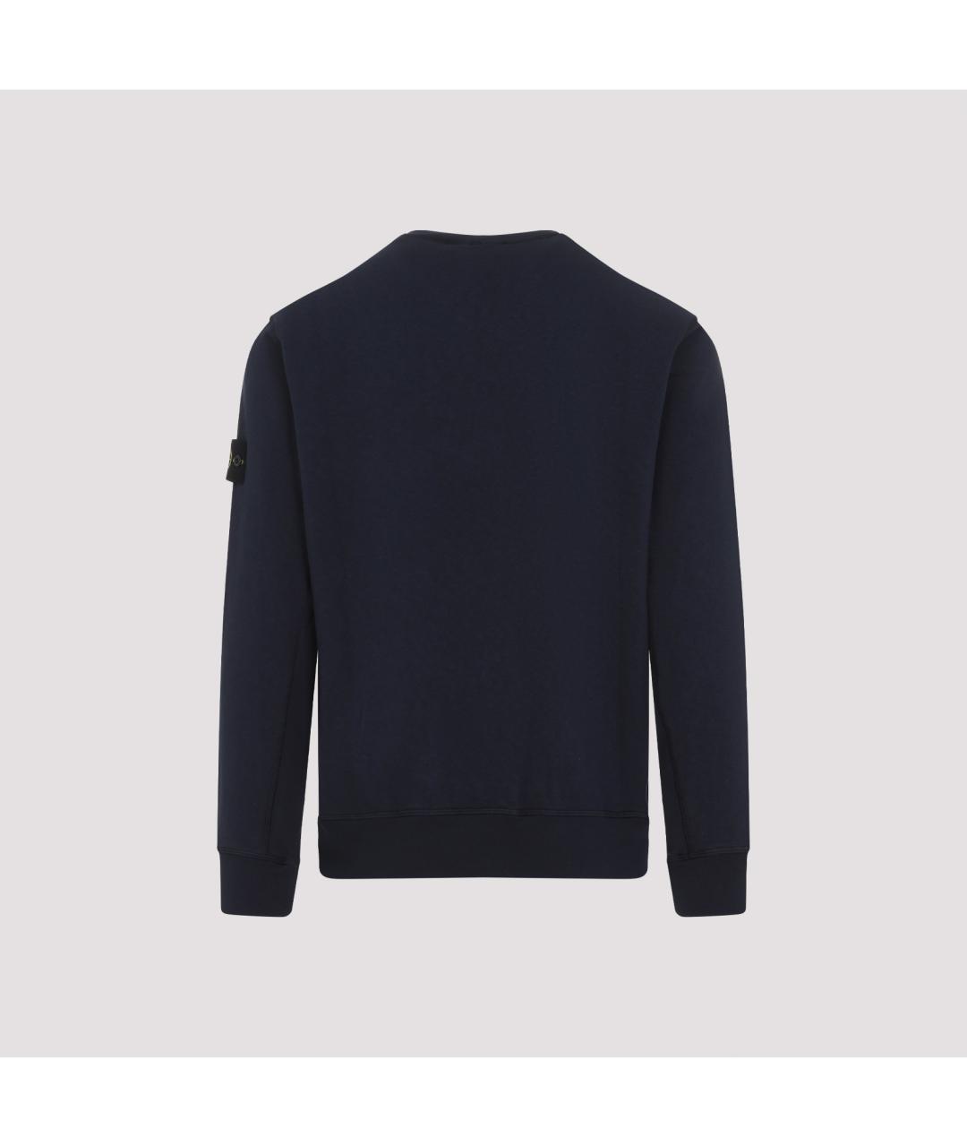 STONE ISLAND Синий хлопковый джемпер / свитер, фото 3