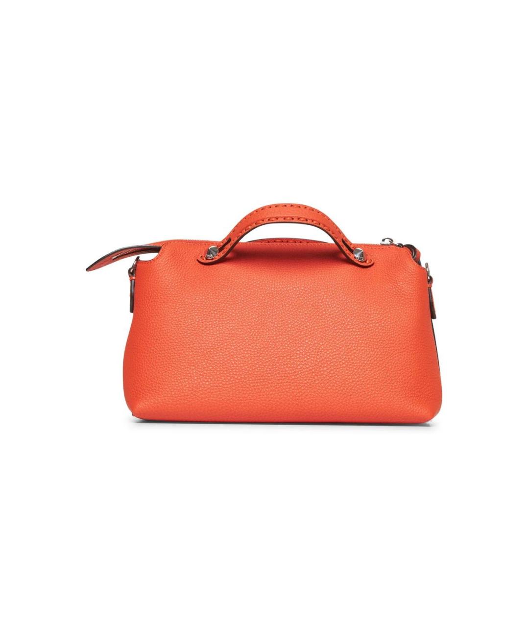 FENDI Оранжевая кожаная сумка тоут, фото 2