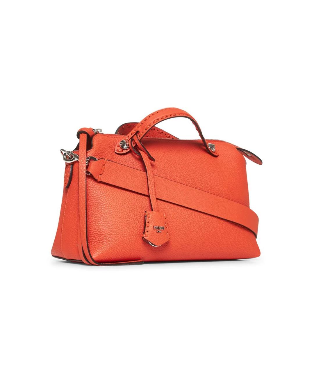 FENDI Оранжевая кожаная сумка тоут, фото 3