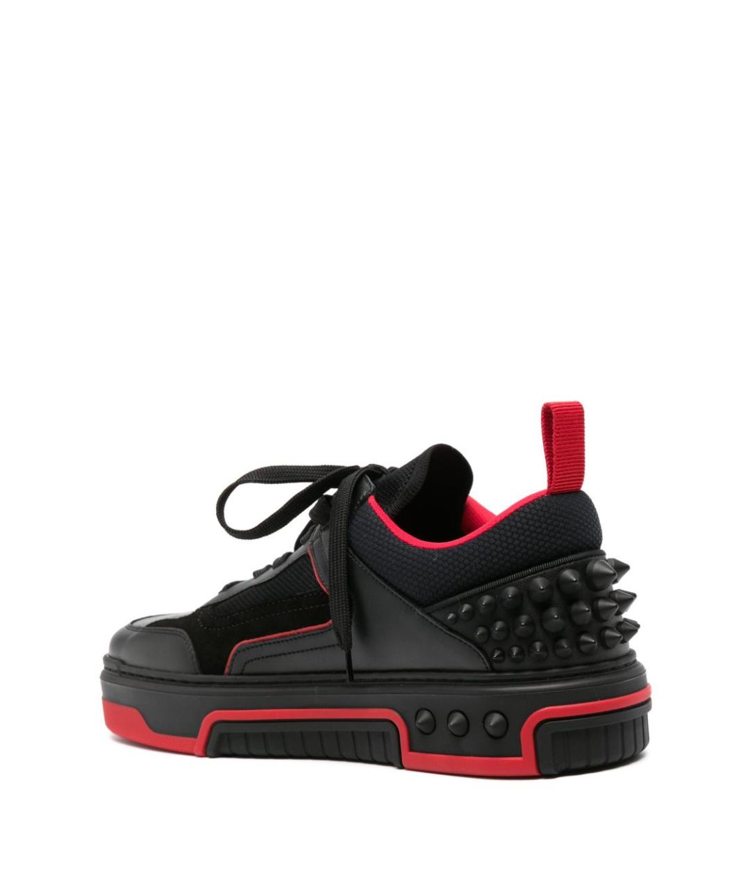 CHRISTIAN LOUBOUTIN Черные кожаные низкие кроссовки / кеды, фото 3