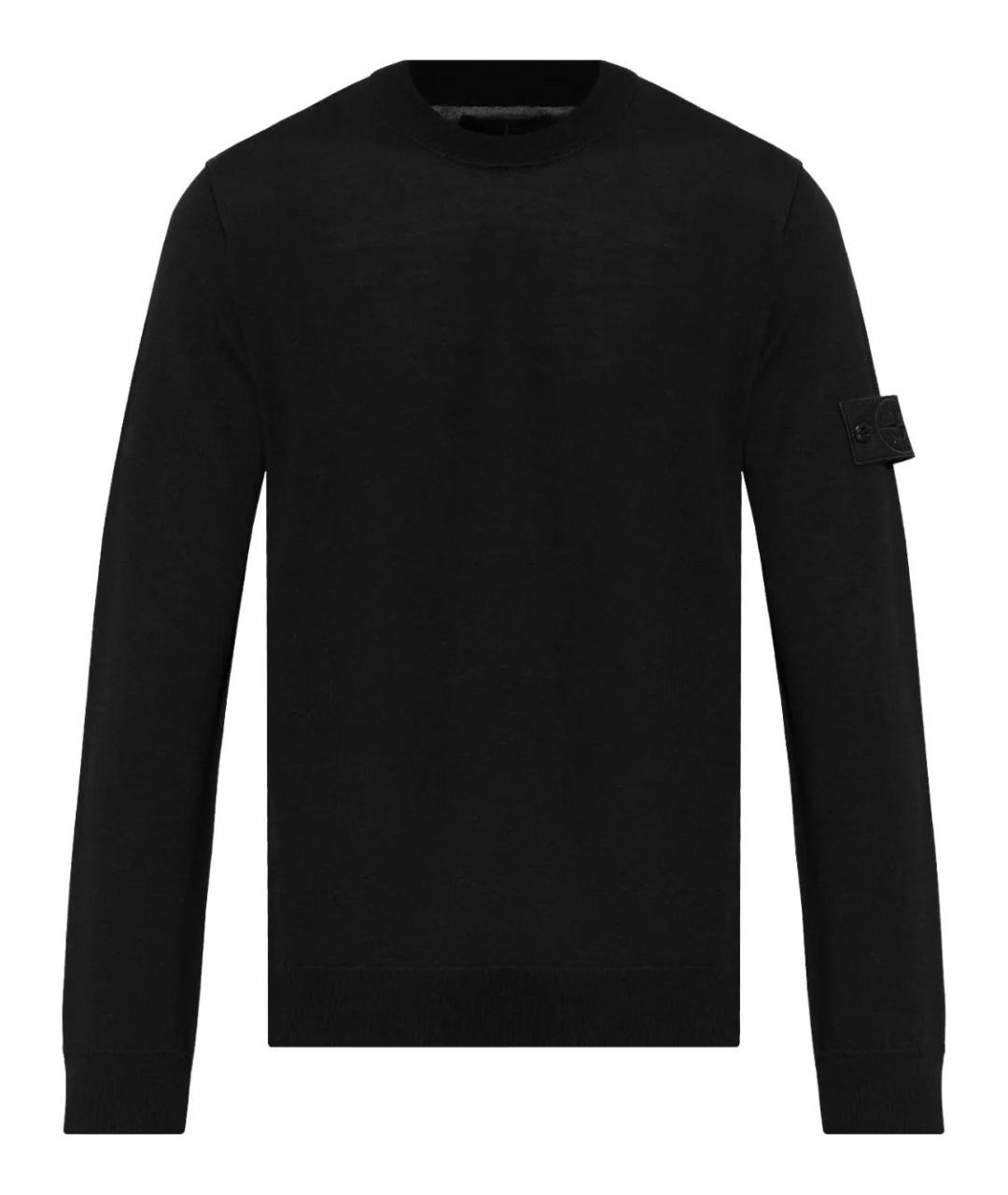 STONE ISLAND Черный шерстяной джемпер / свитер, фото 1