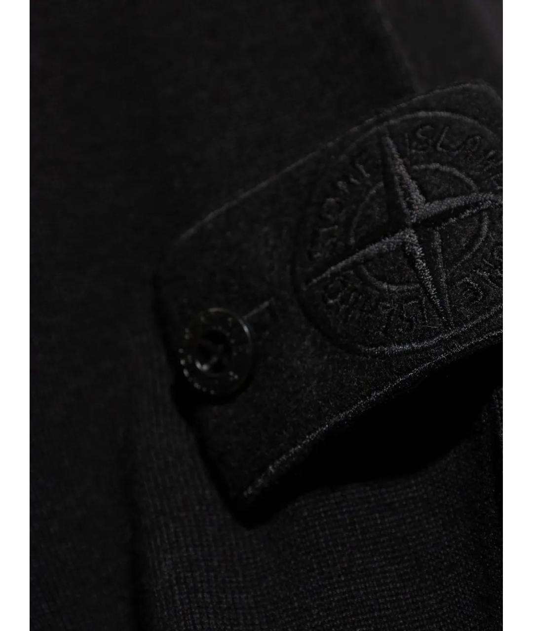 STONE ISLAND Черный шерстяной джемпер / свитер, фото 5