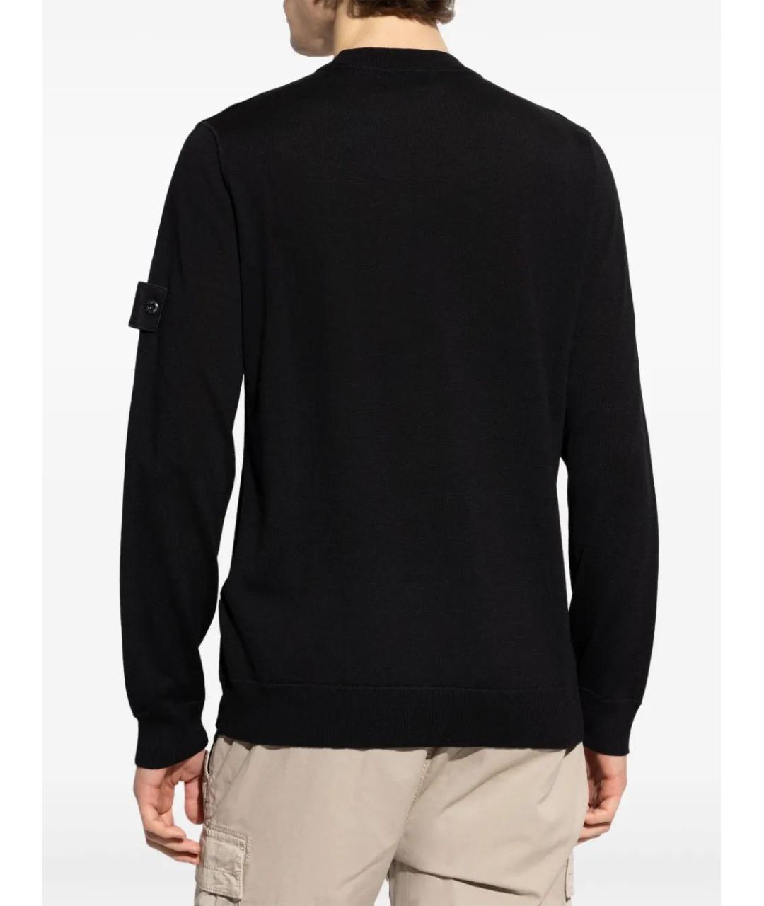 STONE ISLAND Черный шерстяной джемпер / свитер, фото 4