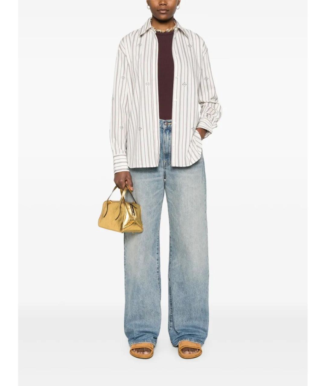 GOLDEN GOOSE DELUXE BRAND Белая хлопковая рубашка, фото 4