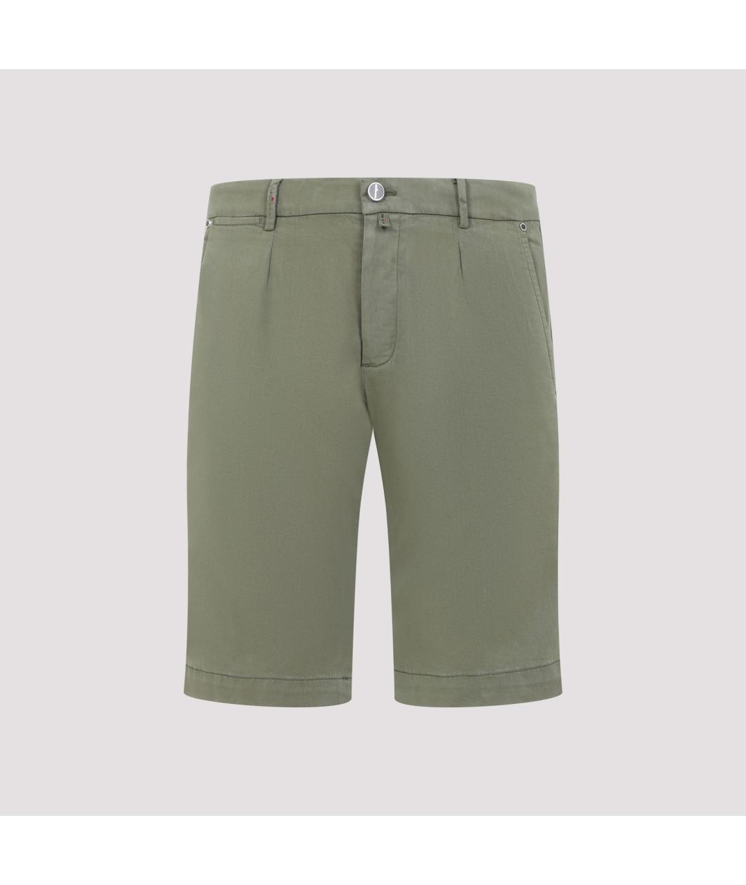 KITON Зеленые вискозные шорты, фото 2