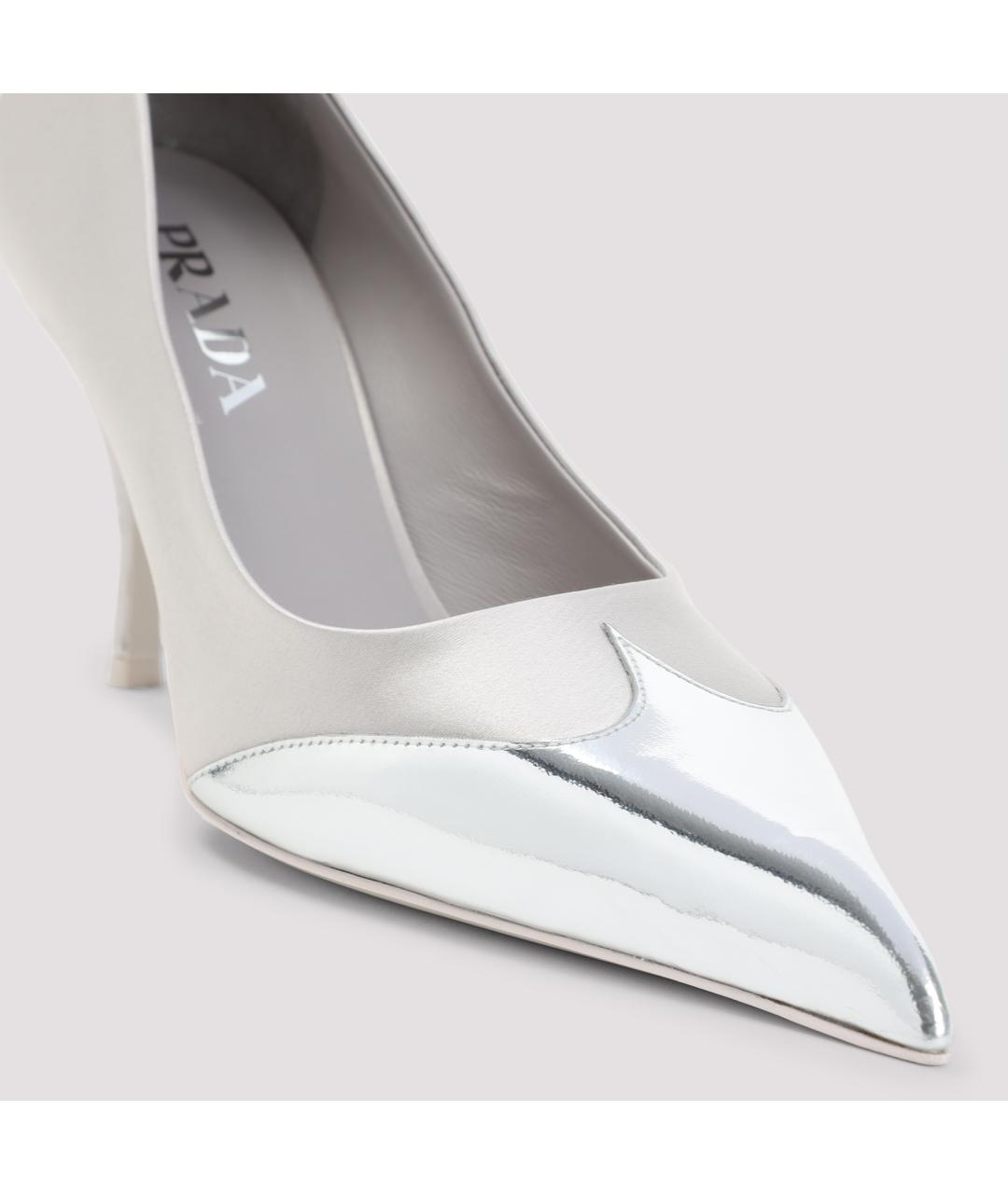 PRADA Серебряные текстильные туфли, фото 5