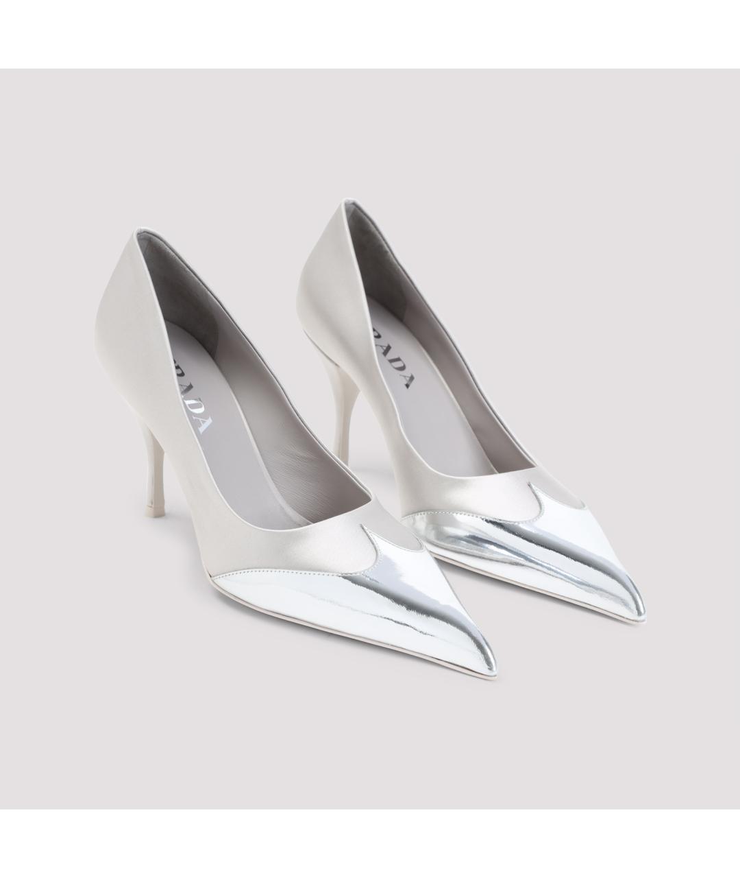 PRADA Серебряные текстильные туфли, фото 4