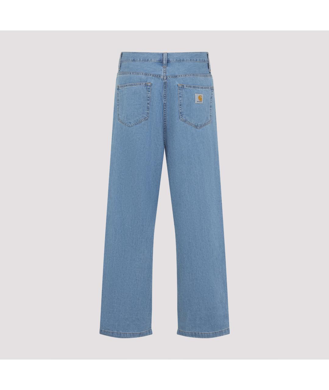 CARHARTT WIP Голубые хлопковые повседневные брюки, фото 3