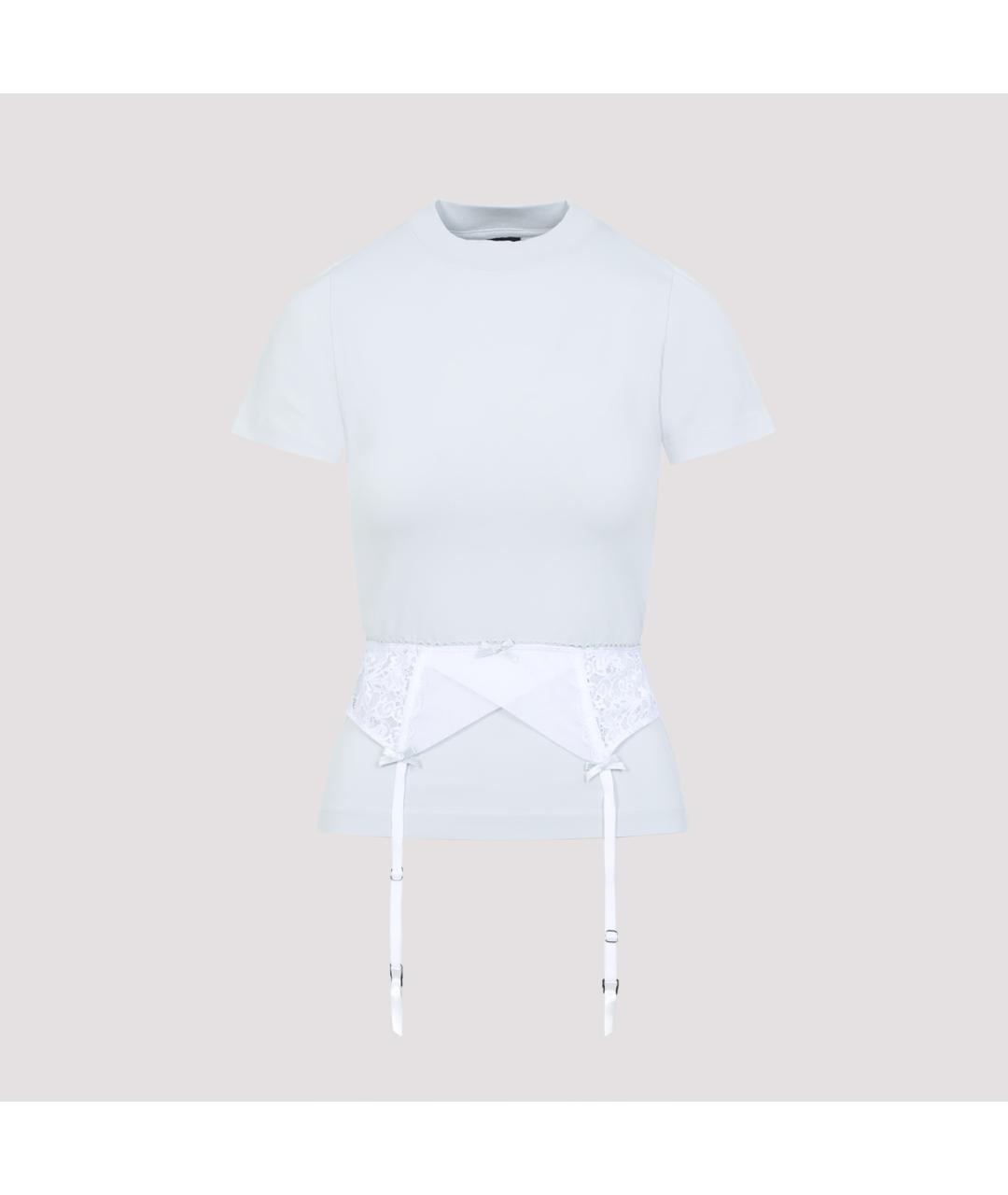 BALENCIAGA Белая хлопковая футболка, фото 2