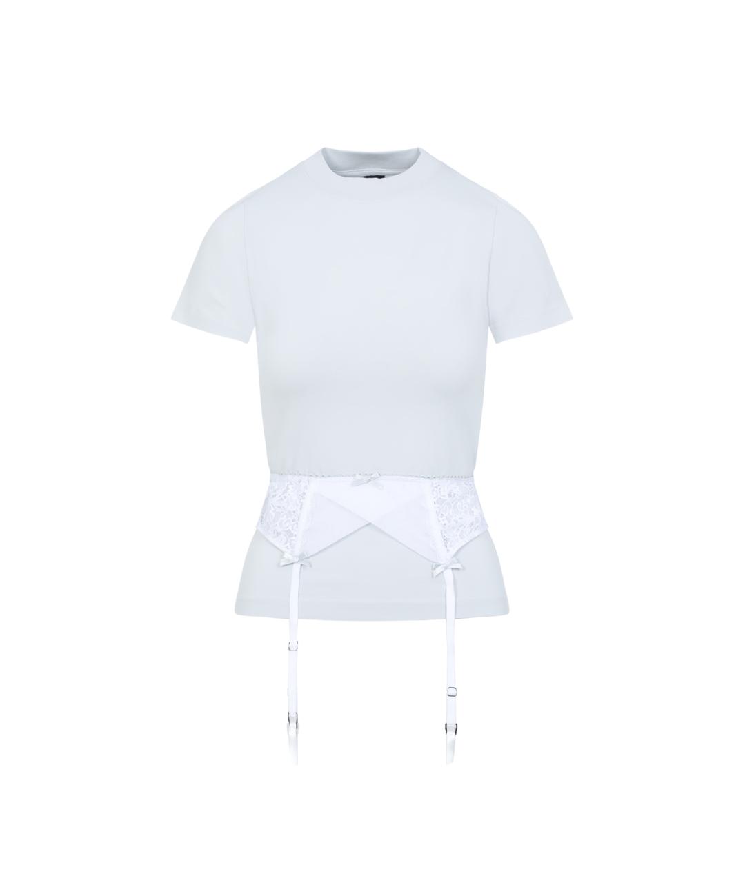 BALENCIAGA Белая хлопковая футболка, фото 1