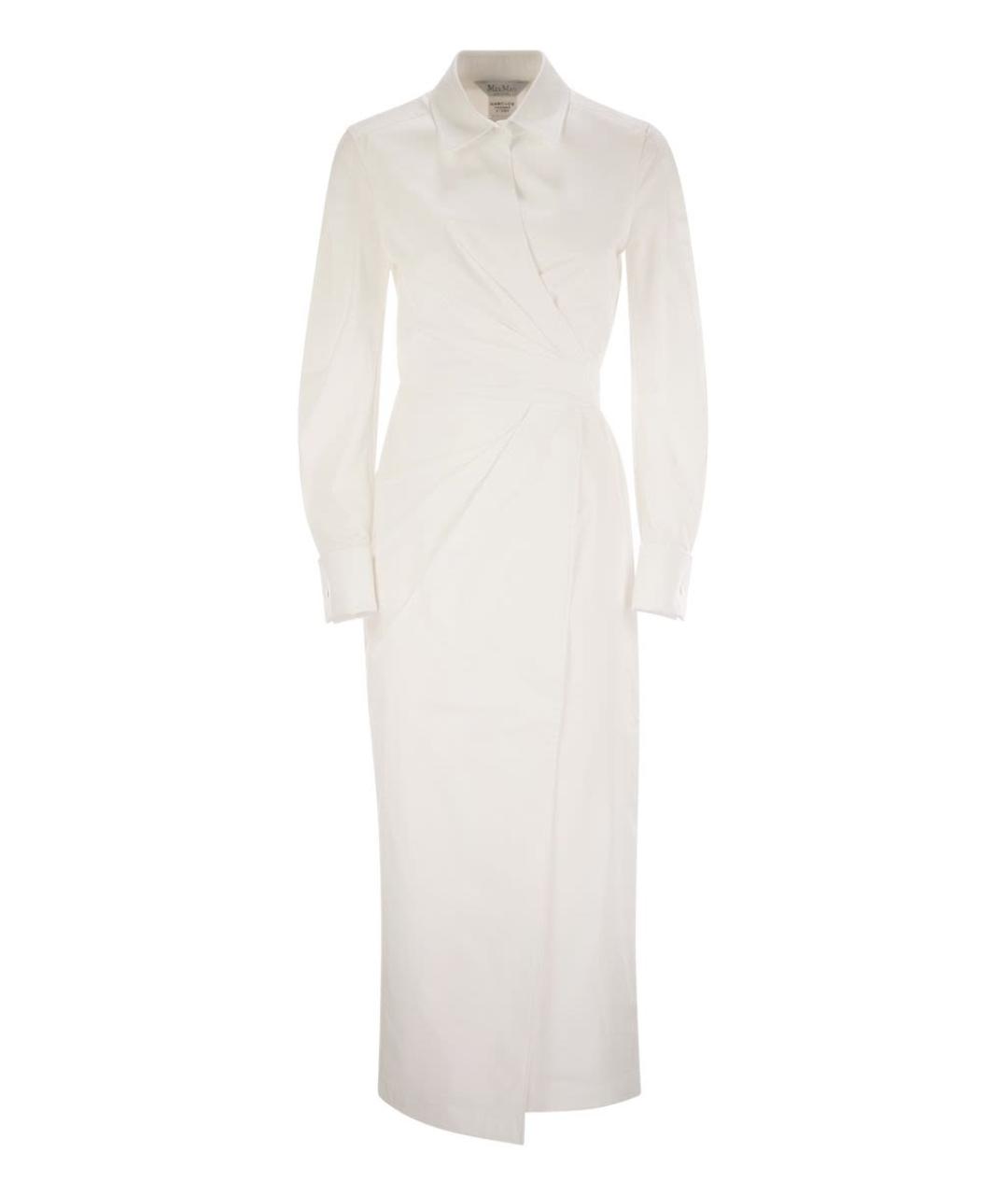 MAX MARA Белое хлопковое повседневное платье, фото 1
