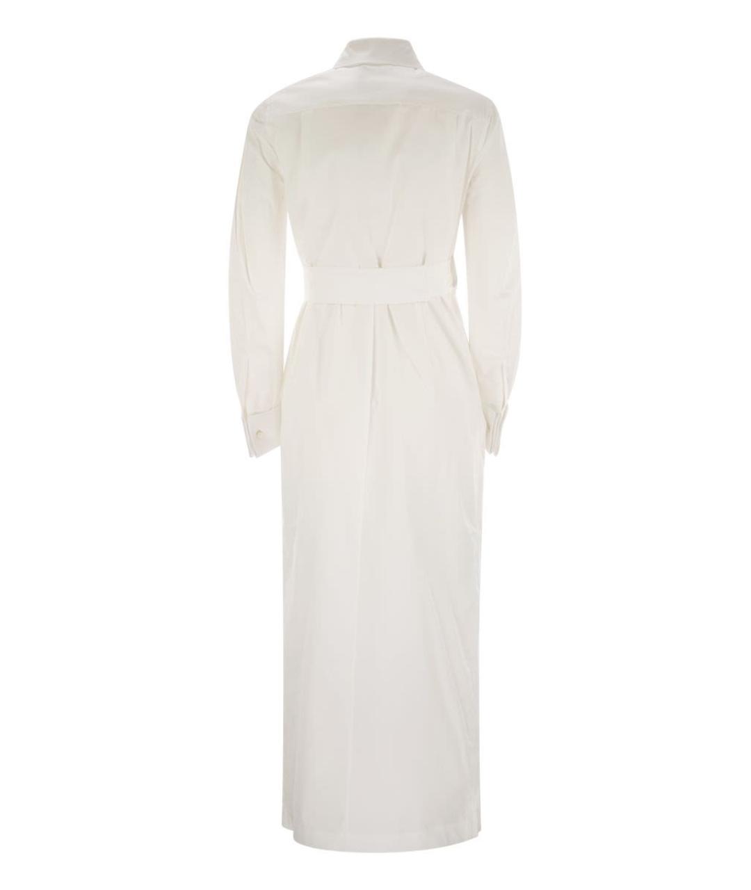 MAX MARA Белое хлопковое повседневное платье, фото 2