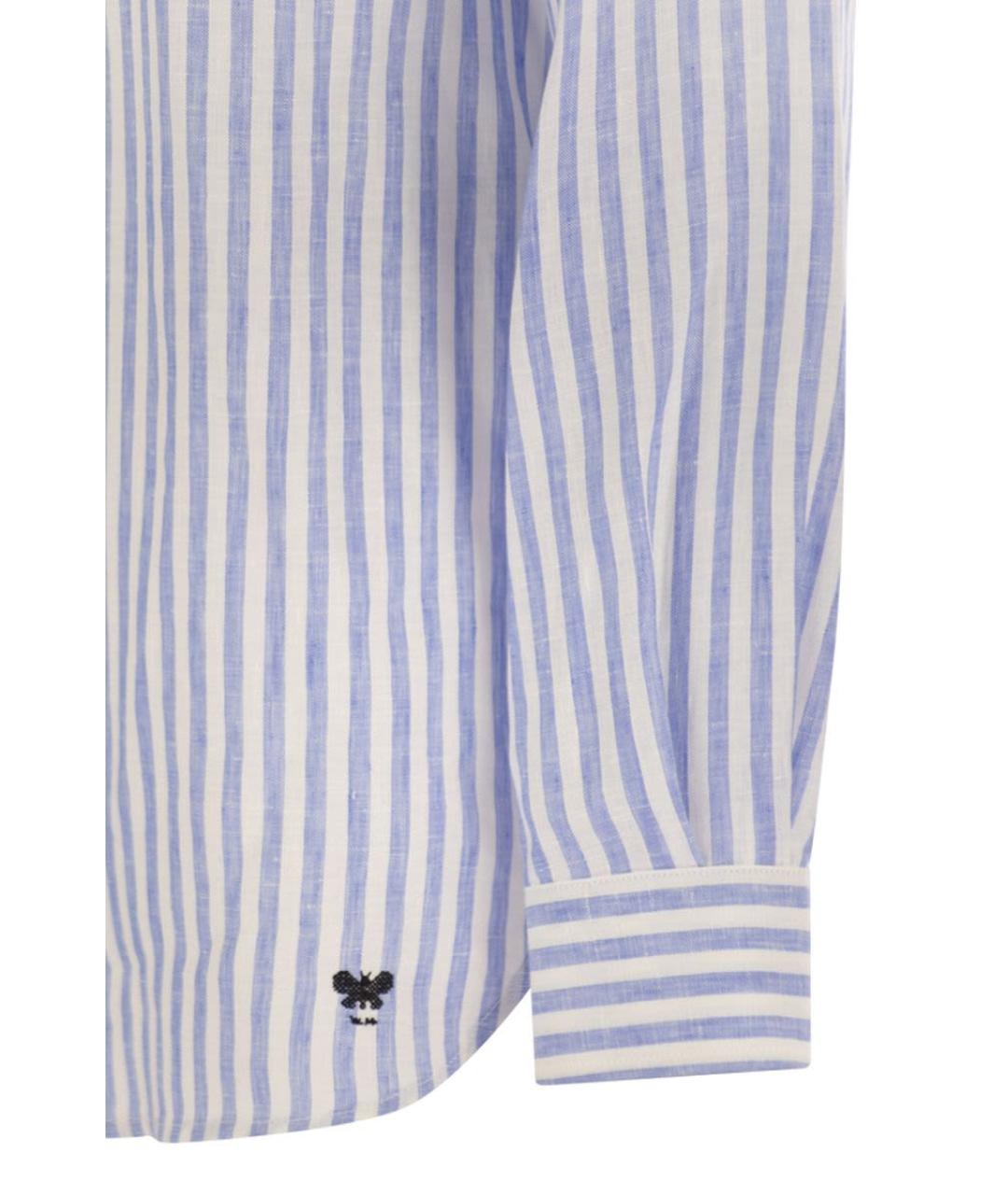 WEEKEND MAX MARA Голубая льняная рубашка, фото 4
