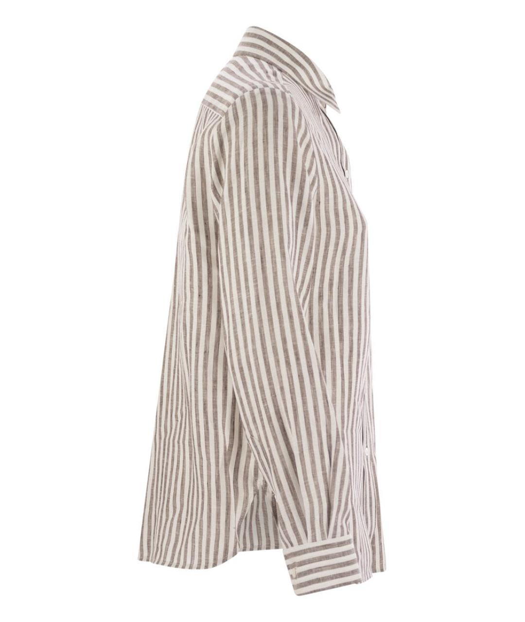 WEEKEND MAX MARA Коричневая льняная рубашка, фото 3