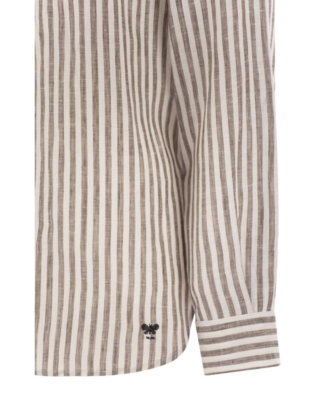 WEEKEND MAX MARA Коричневая льняная рубашка, фото 4