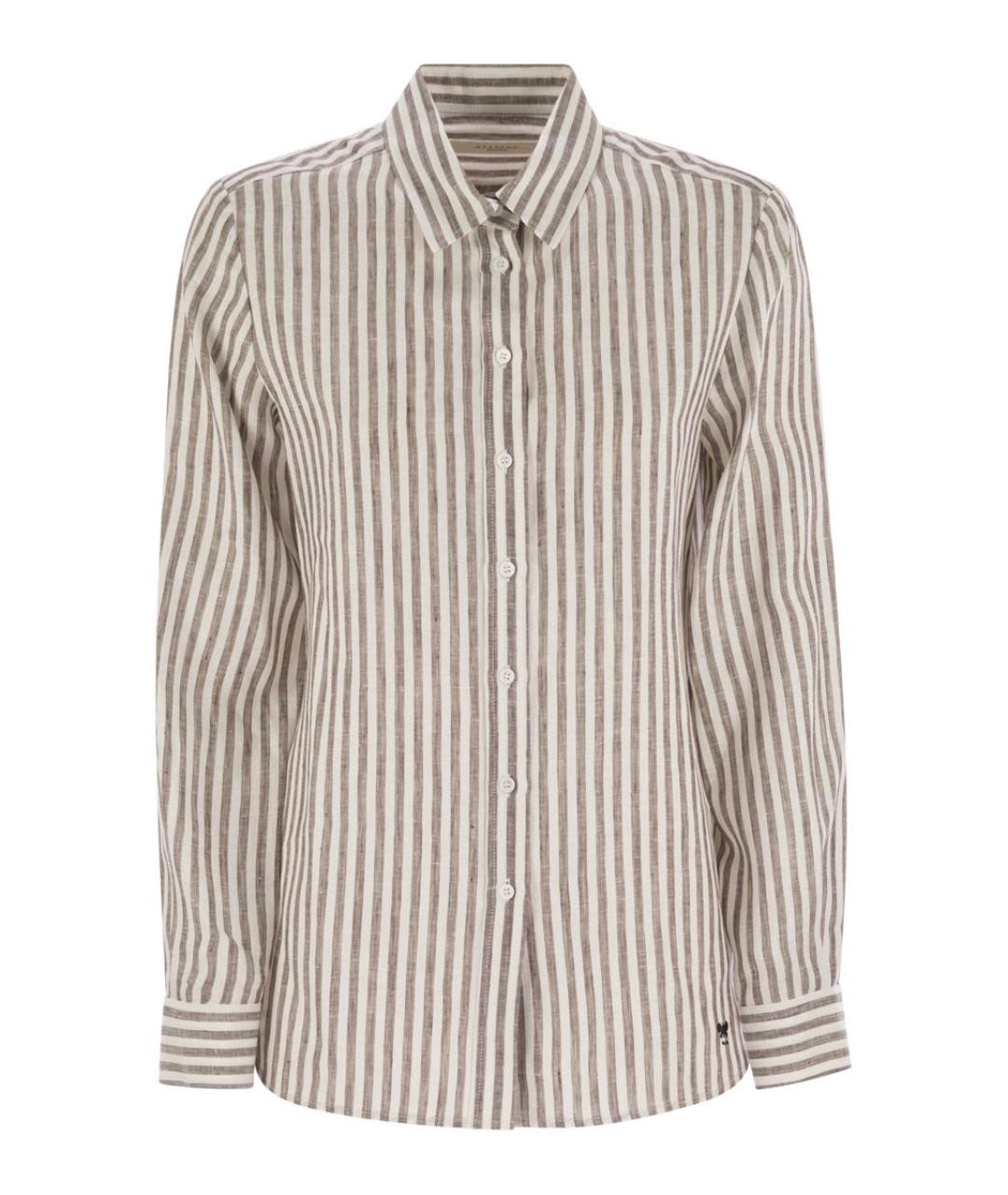 WEEKEND MAX MARA Коричневая льняная рубашка, фото 1