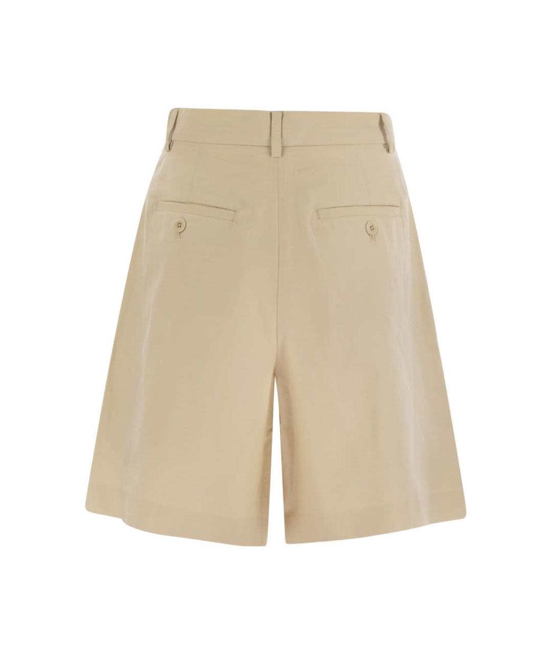 WEEKEND MAX MARA Бежевые хлопковые шорты, фото 2