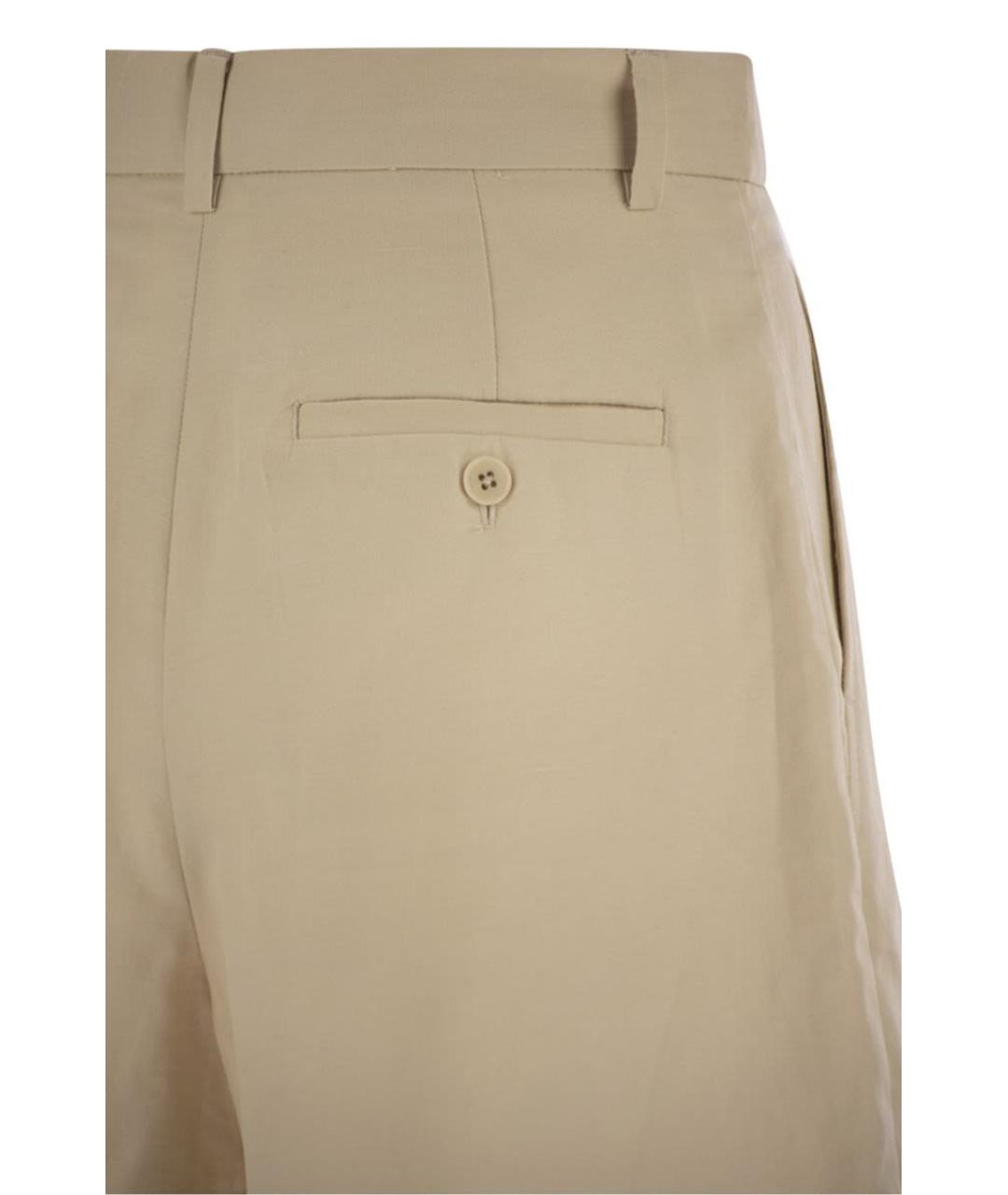 WEEKEND MAX MARA Бежевые хлопковые шорты, фото 4