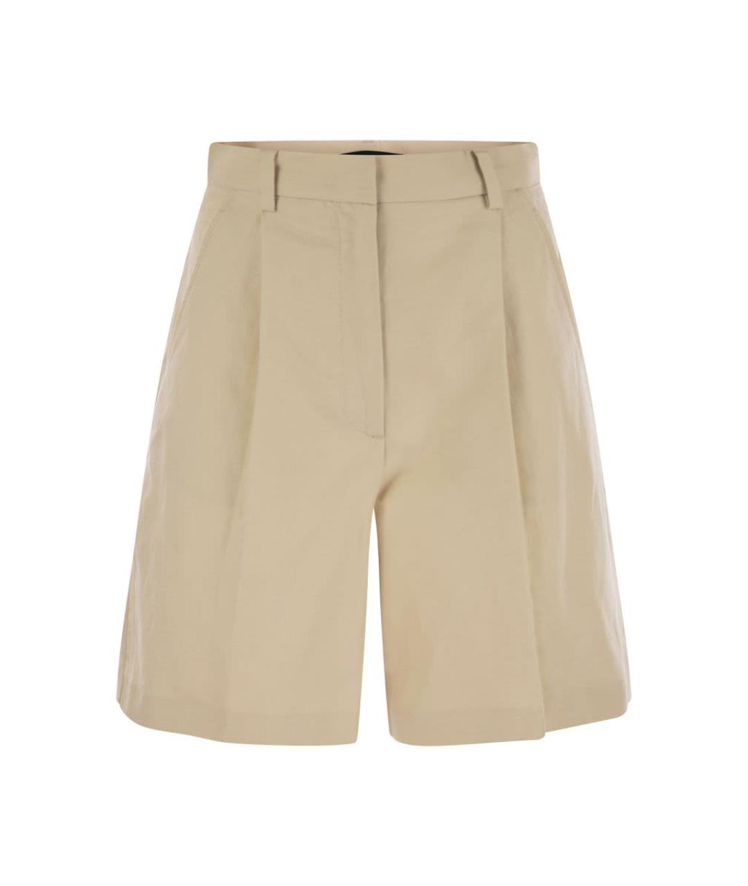 WEEKEND MAX MARA Бежевые хлопковые шорты, фото 1