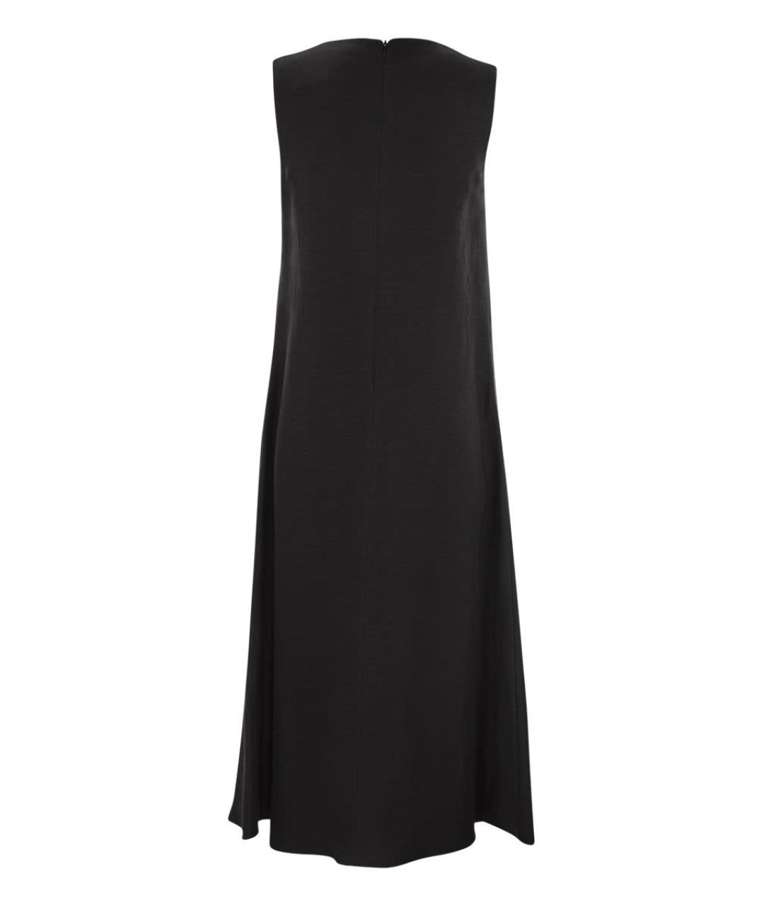 WEEKEND MAX MARA Черное вискозное повседневное платье, фото 2