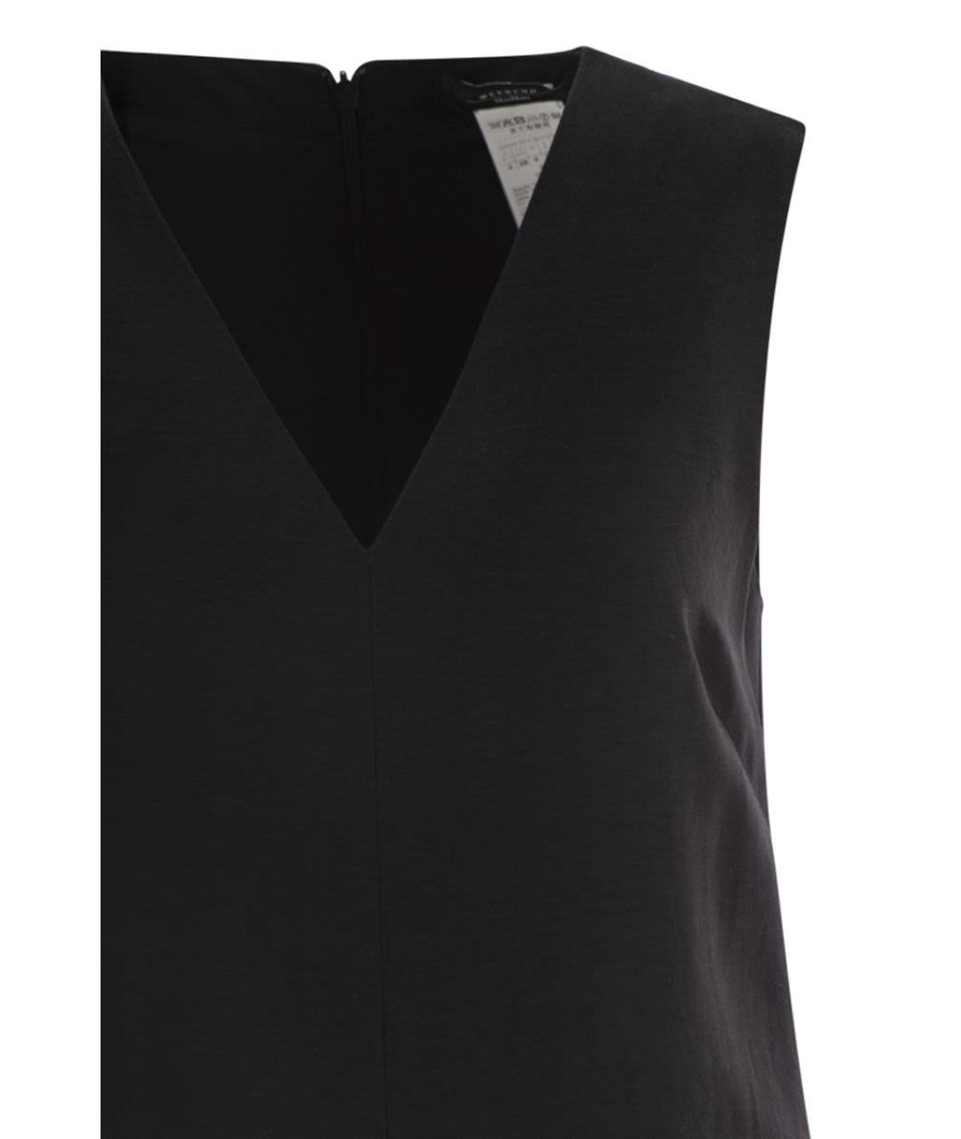 WEEKEND MAX MARA Черное вискозное повседневное платье, фото 4