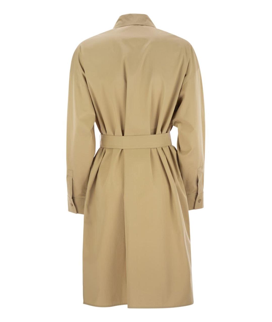 WEEKEND MAX MARA Бежевое хлопковое повседневное платье, фото 2