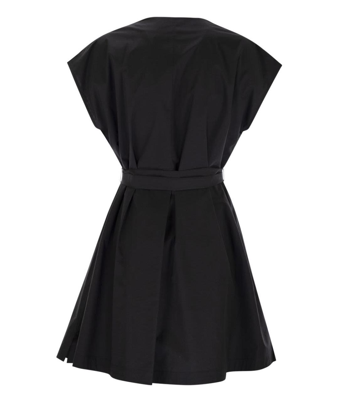 WEEKEND MAX MARA Черное хлопковое повседневное платье, фото 2