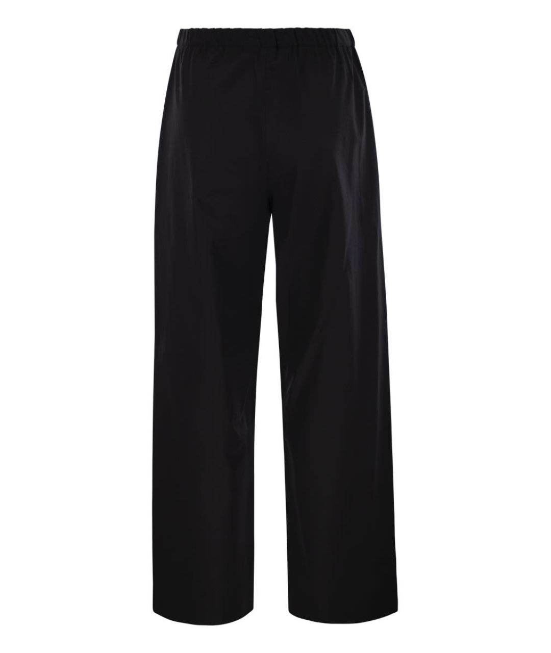 'S MAX MARA Черные хлопковые прямые брюки, фото 2