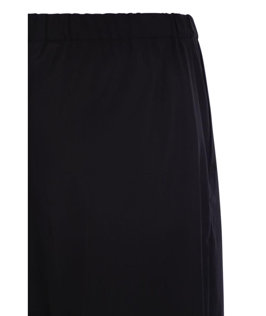 'S MAX MARA Черные хлопковые прямые брюки, фото 4