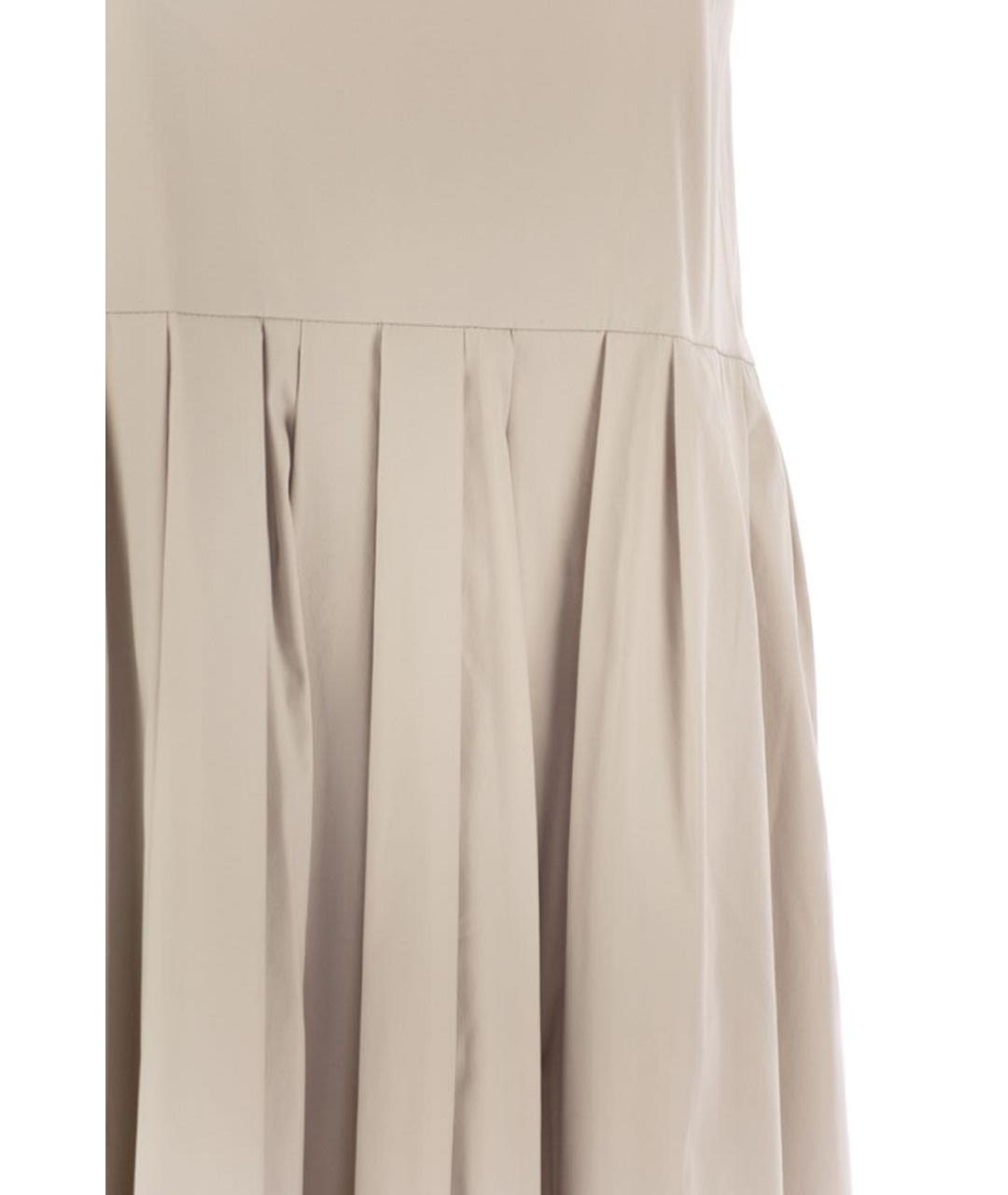 'S MAX MARA Бежевое хлопковое повседневное платье, фото 4