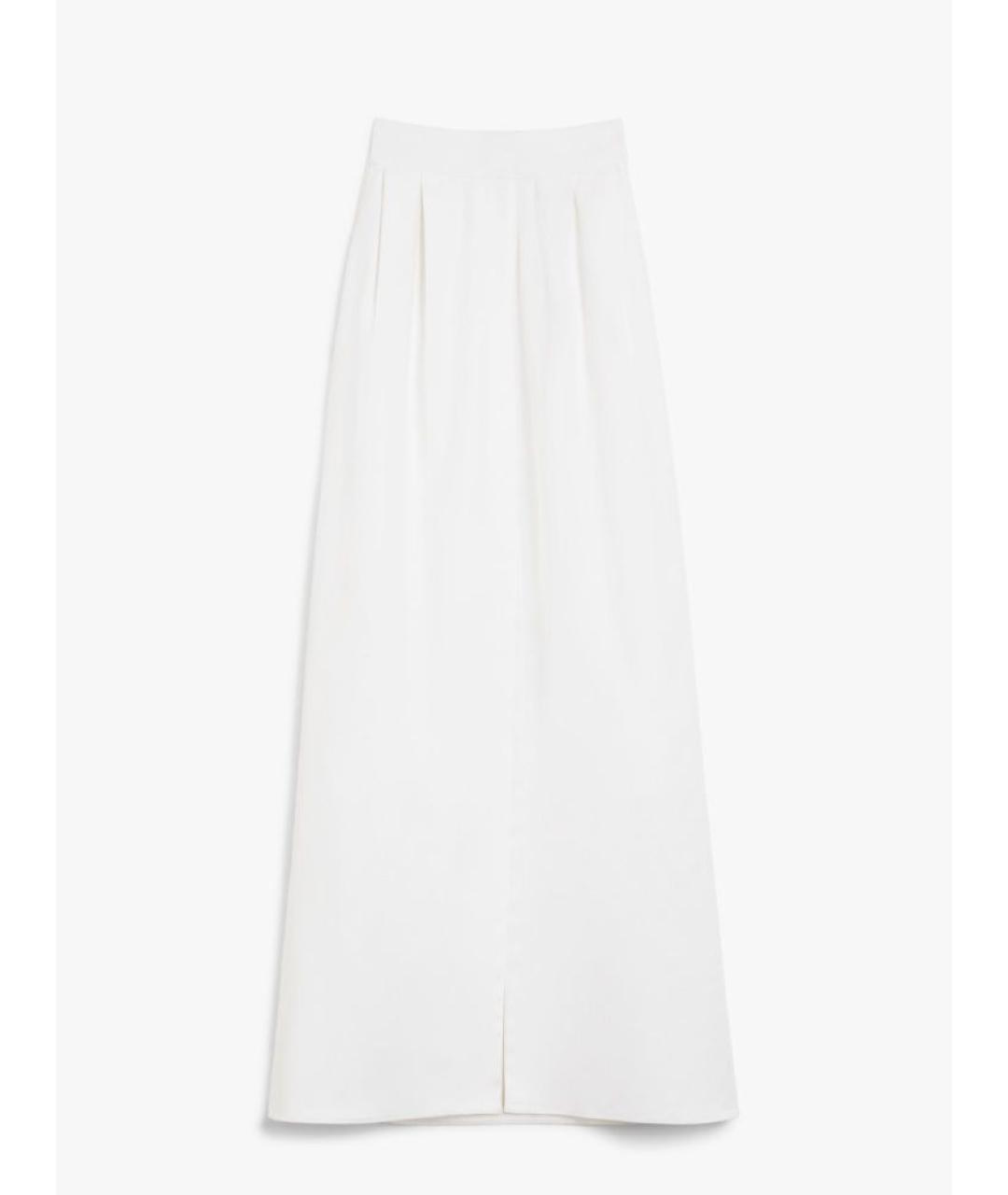 MAX MARA Белая хлопковая юбка миди, фото 6