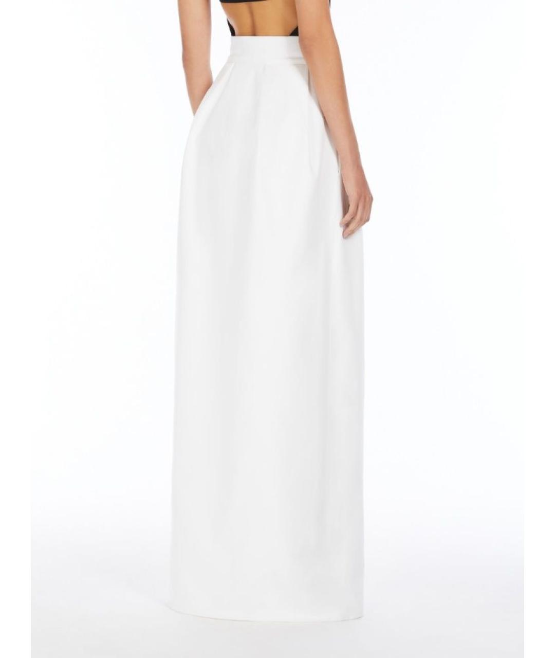 MAX MARA Белая хлопковая юбка миди, фото 3
