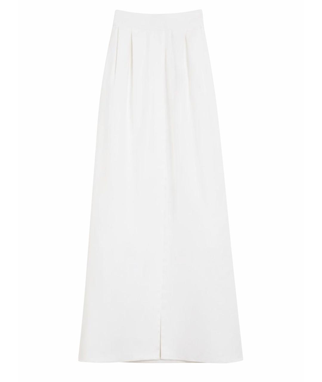 MAX MARA Белая хлопковая юбка миди, фото 1