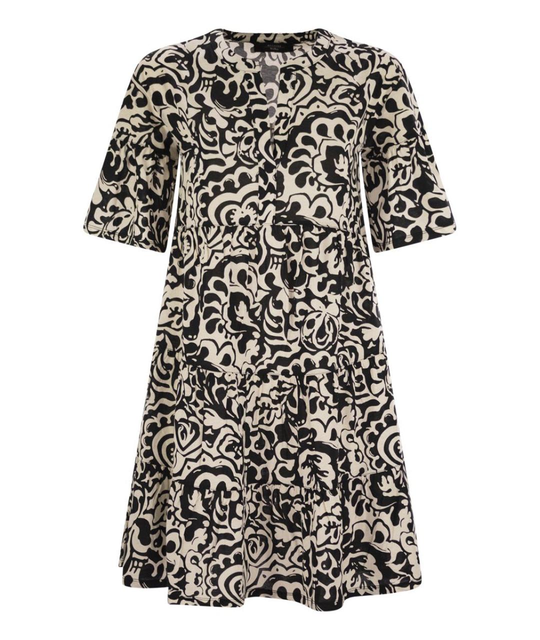 WEEKEND MAX MARA Черное хлопковое повседневное платье, фото 1