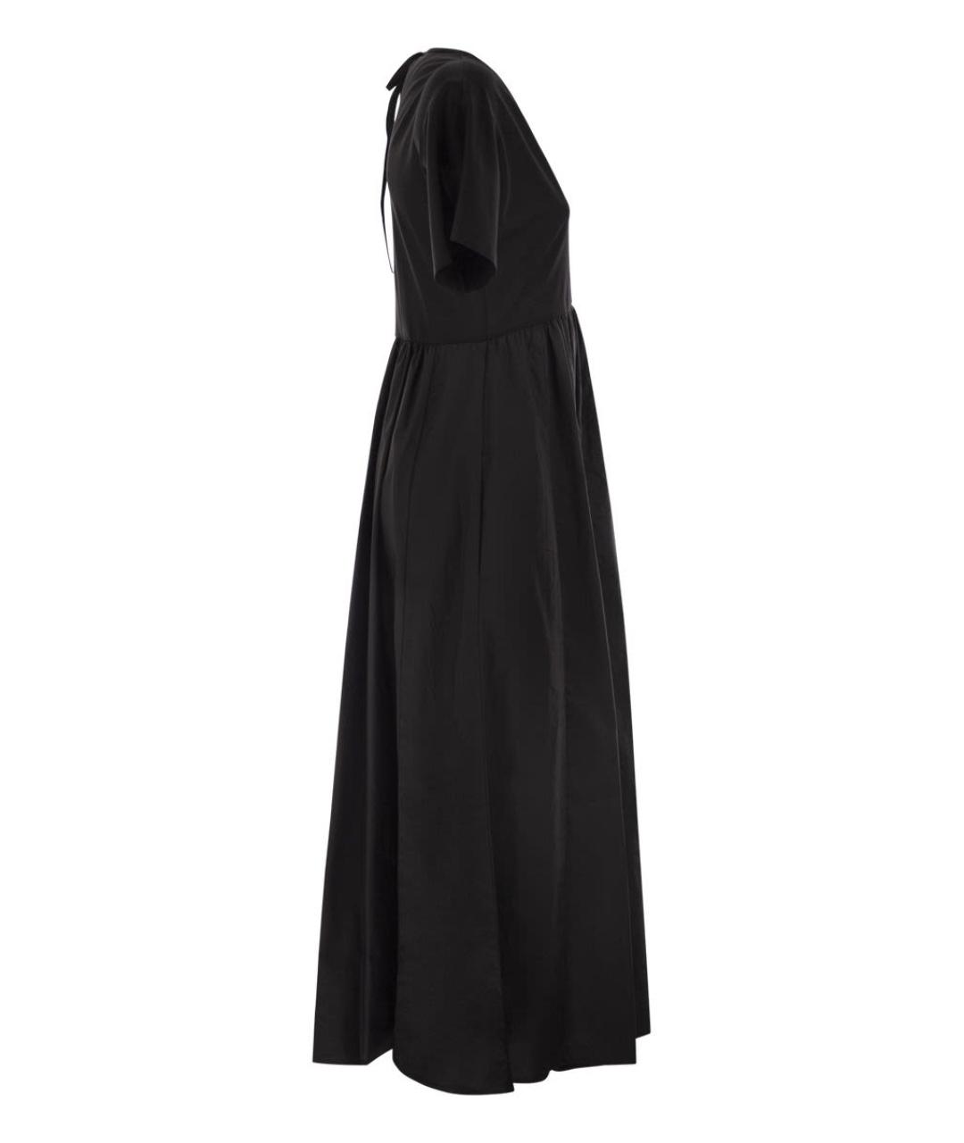 WEEKEND MAX MARA Черное хлопковое повседневное платье, фото 3