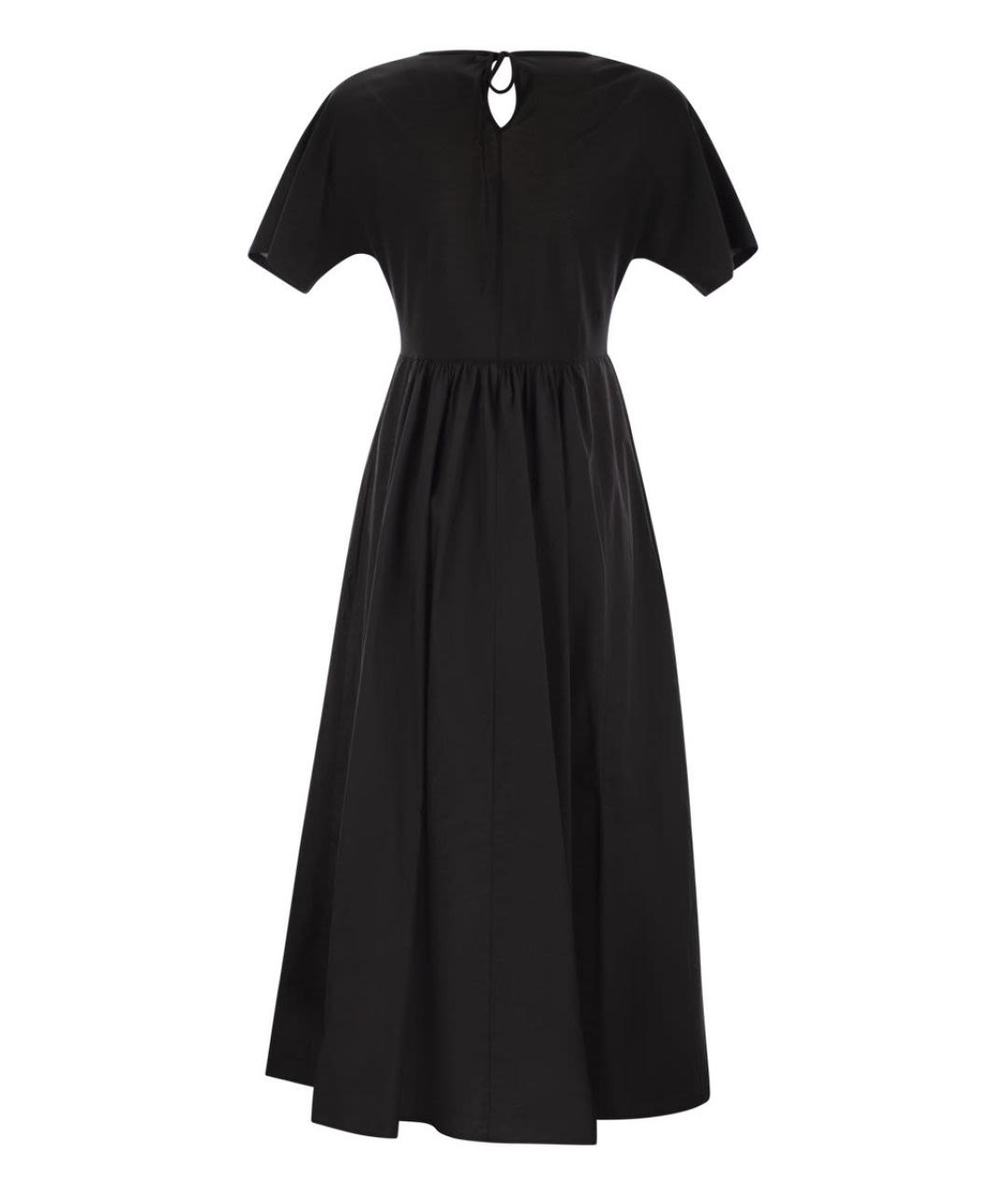 WEEKEND MAX MARA Черное хлопковое повседневное платье, фото 2