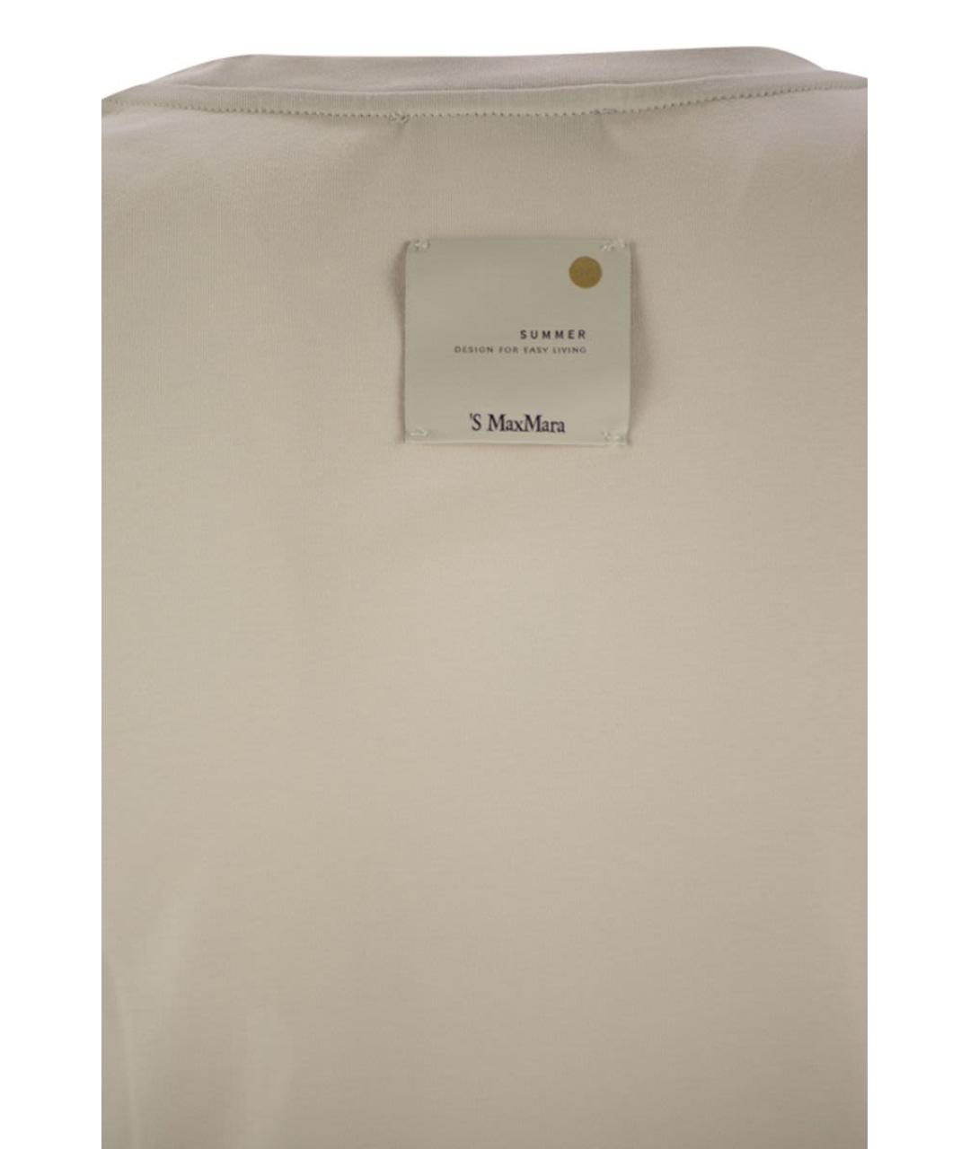 'S MAX MARA Бежевая хлопковая майка, фото 4