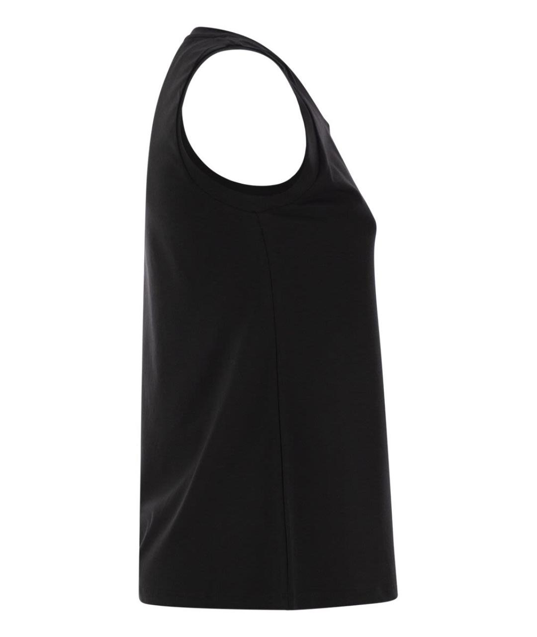 'S MAX MARA Черная хлопковая майка, фото 3