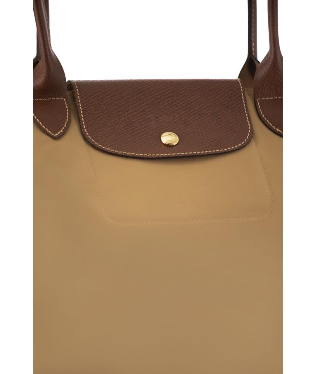 LONGCHAMP Бежевая тканевая сумка тоут, фото 5