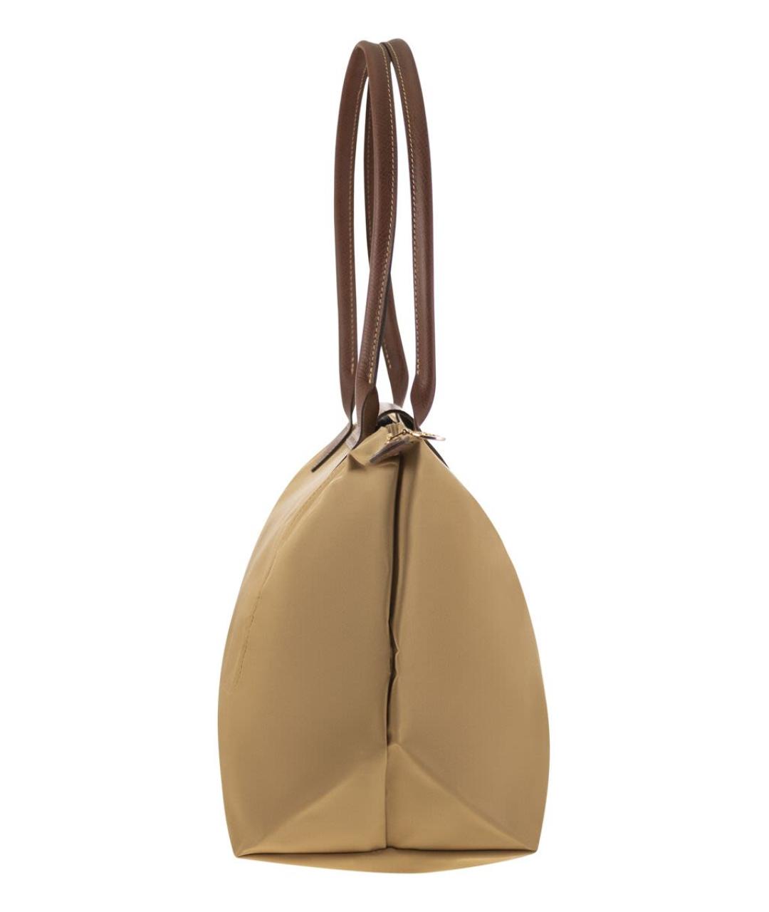 LONGCHAMP Бежевая тканевая сумка тоут, фото 3