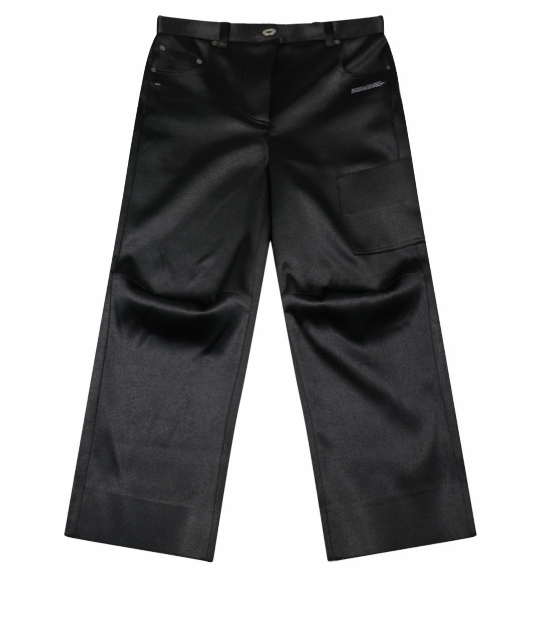 OFF-WHITE Черные полиэстеровые брюки широкие, фото 1