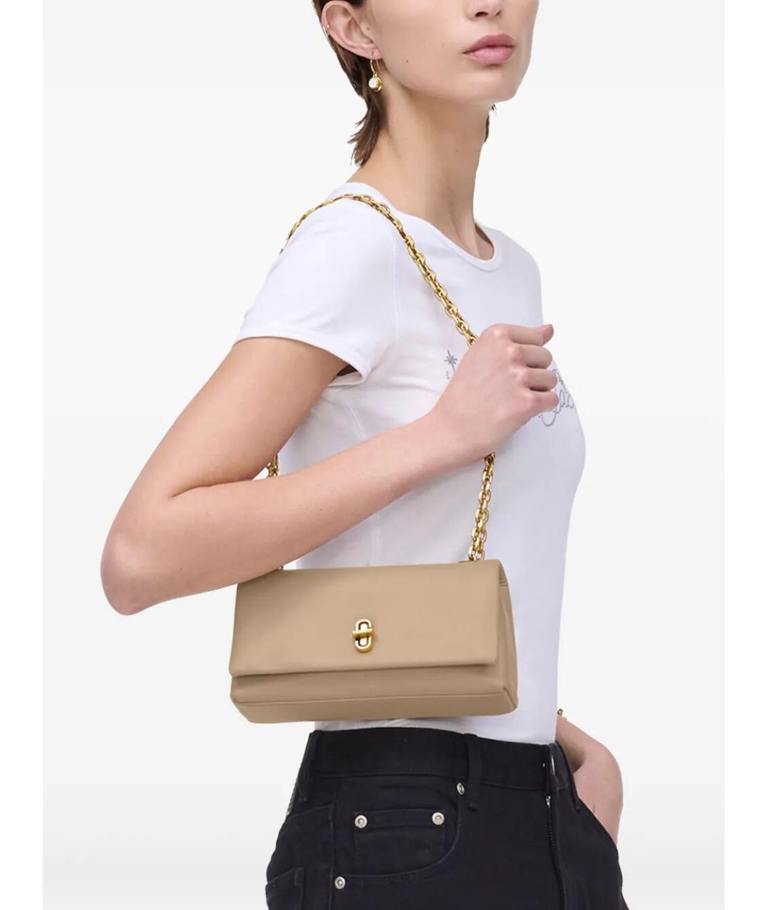 MARC JACOBS Бежевый кожаный кошелек, фото 4