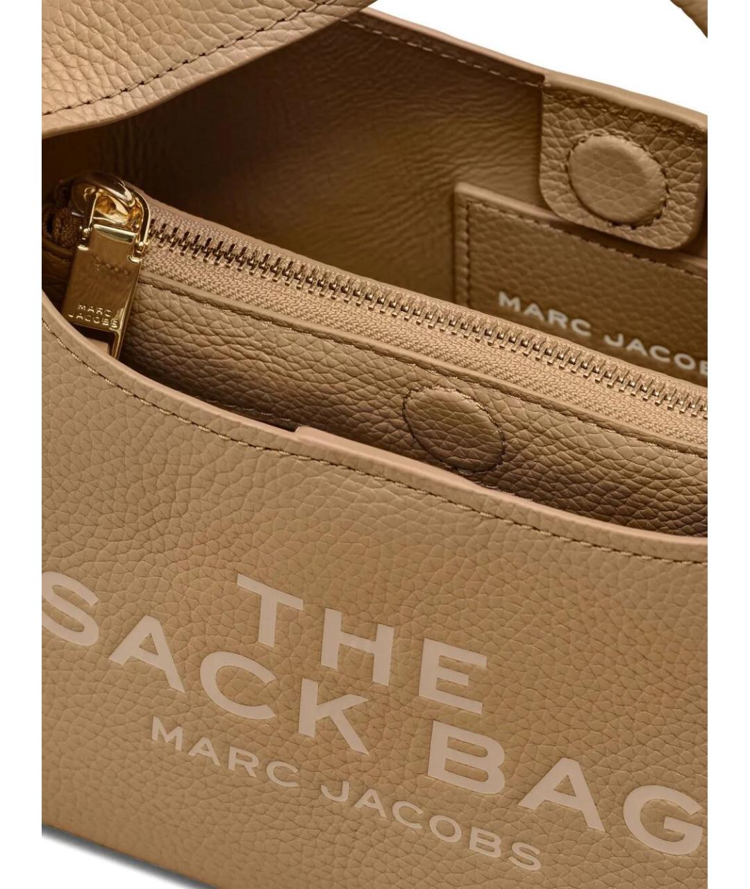 MARC JACOBS Бежевая кожаная сумка с короткими ручками, фото 5