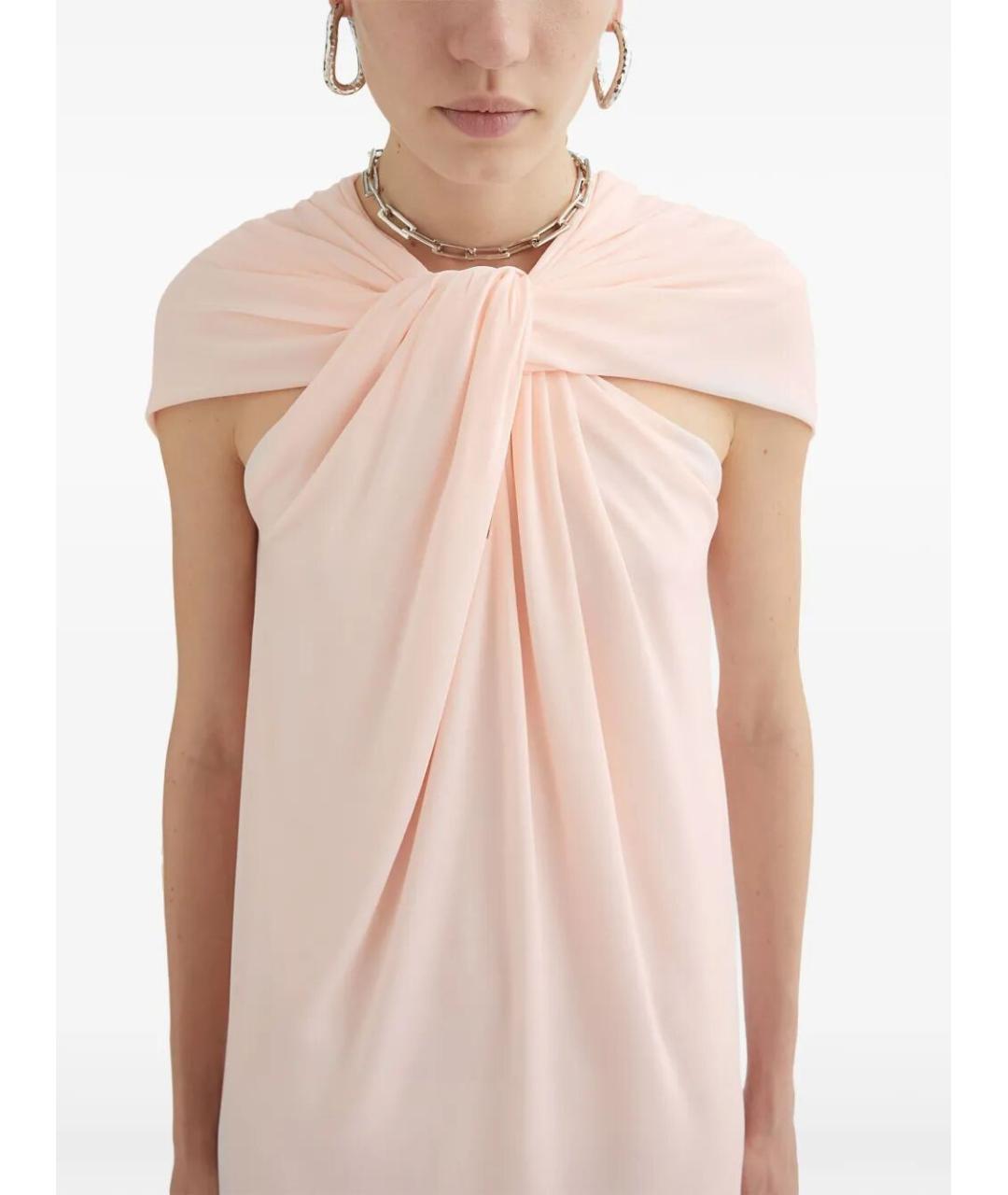 JIL SANDER Розовое вискозное повседневное платье, фото 4