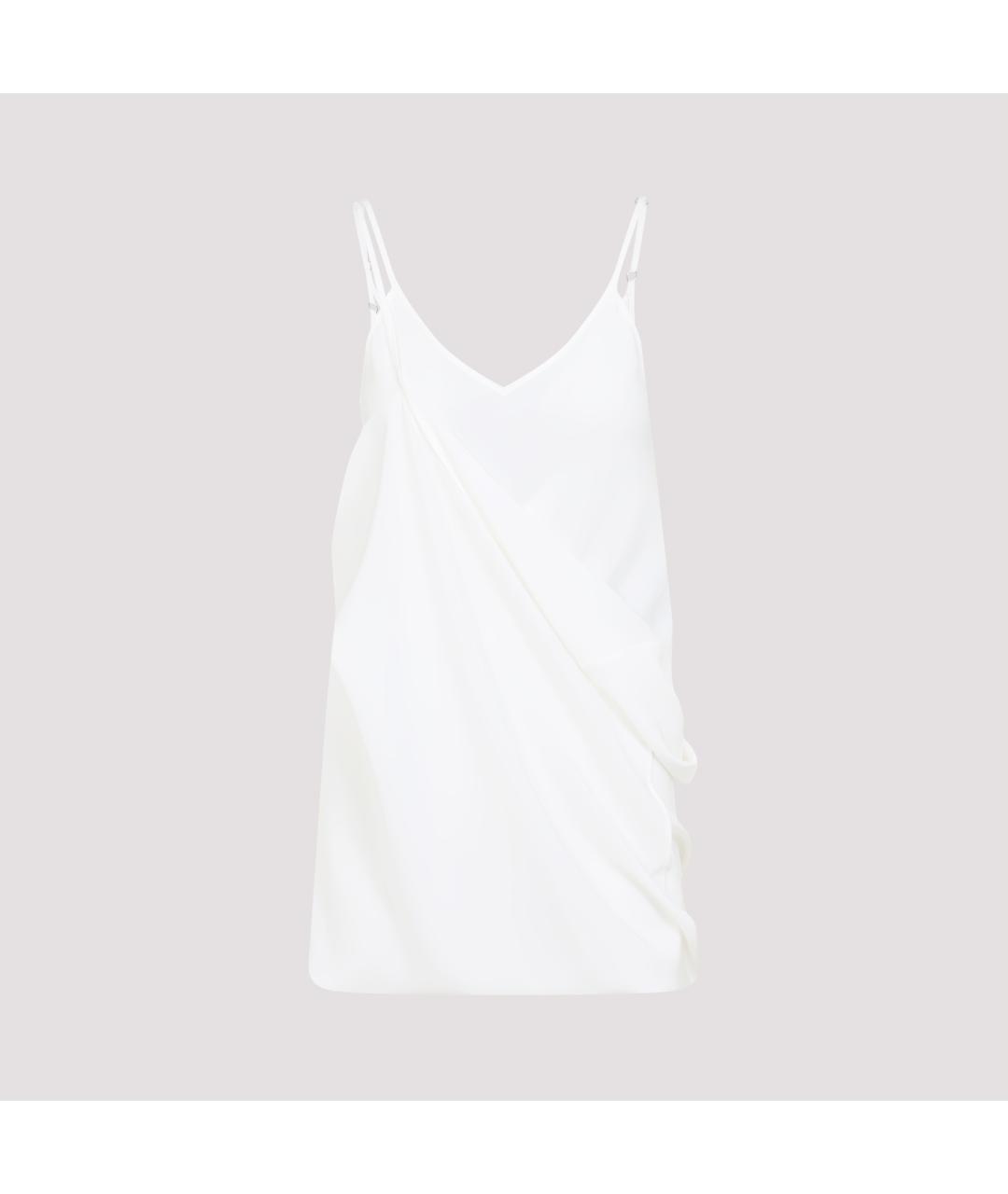 MAISON MARGIELA Белое шелковое повседневное платье, фото 2